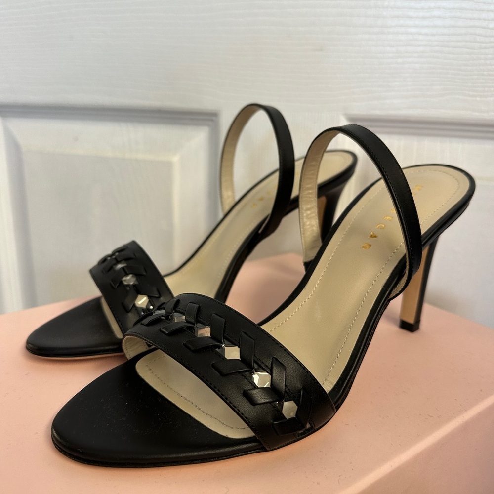 Mia Becar Black Heel Sandals